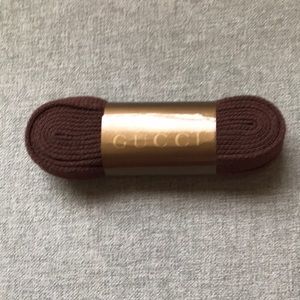 NWT Gucci shoe laces 1 pair of brown laces